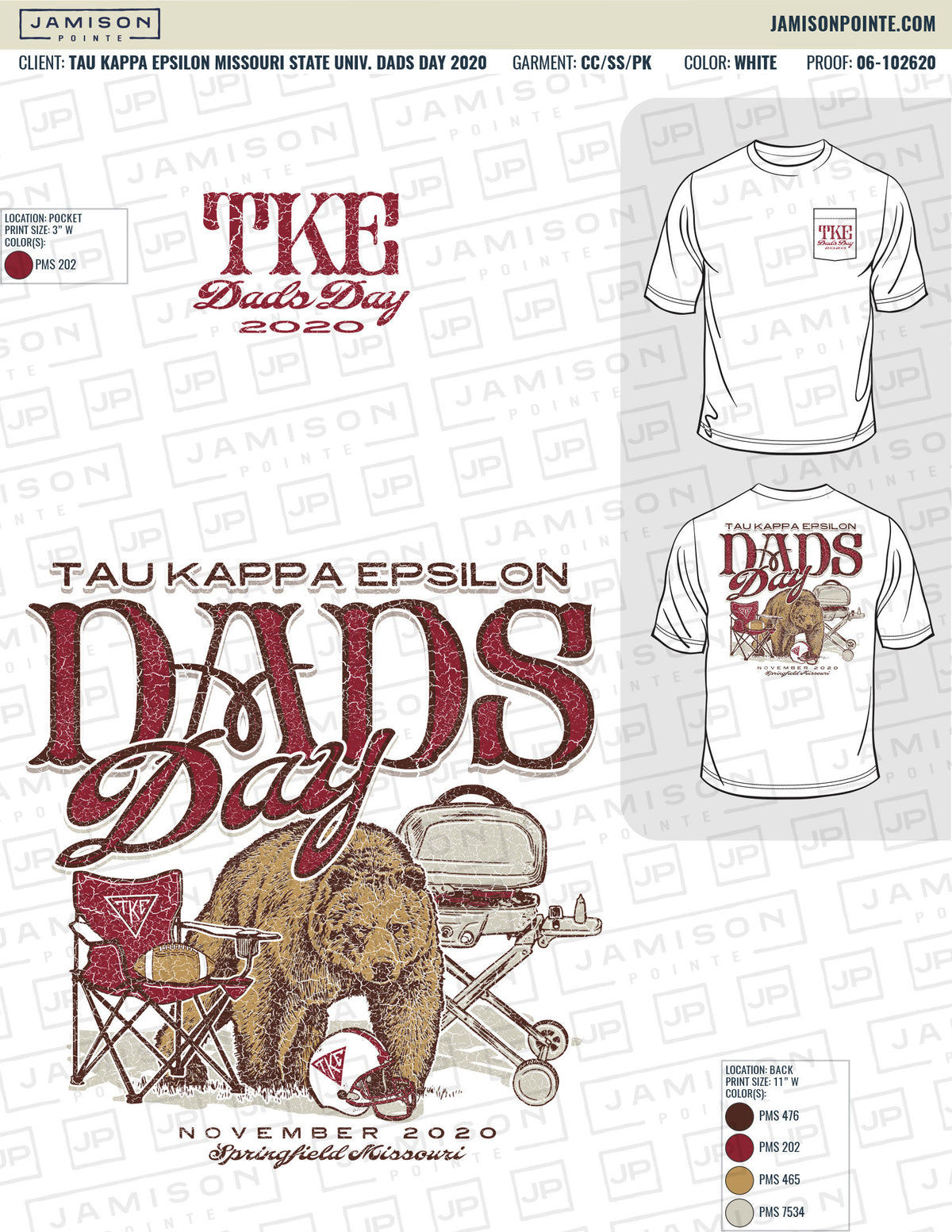 Tau Kappa Epsilon Missouri State University Dads Day T-Shirt