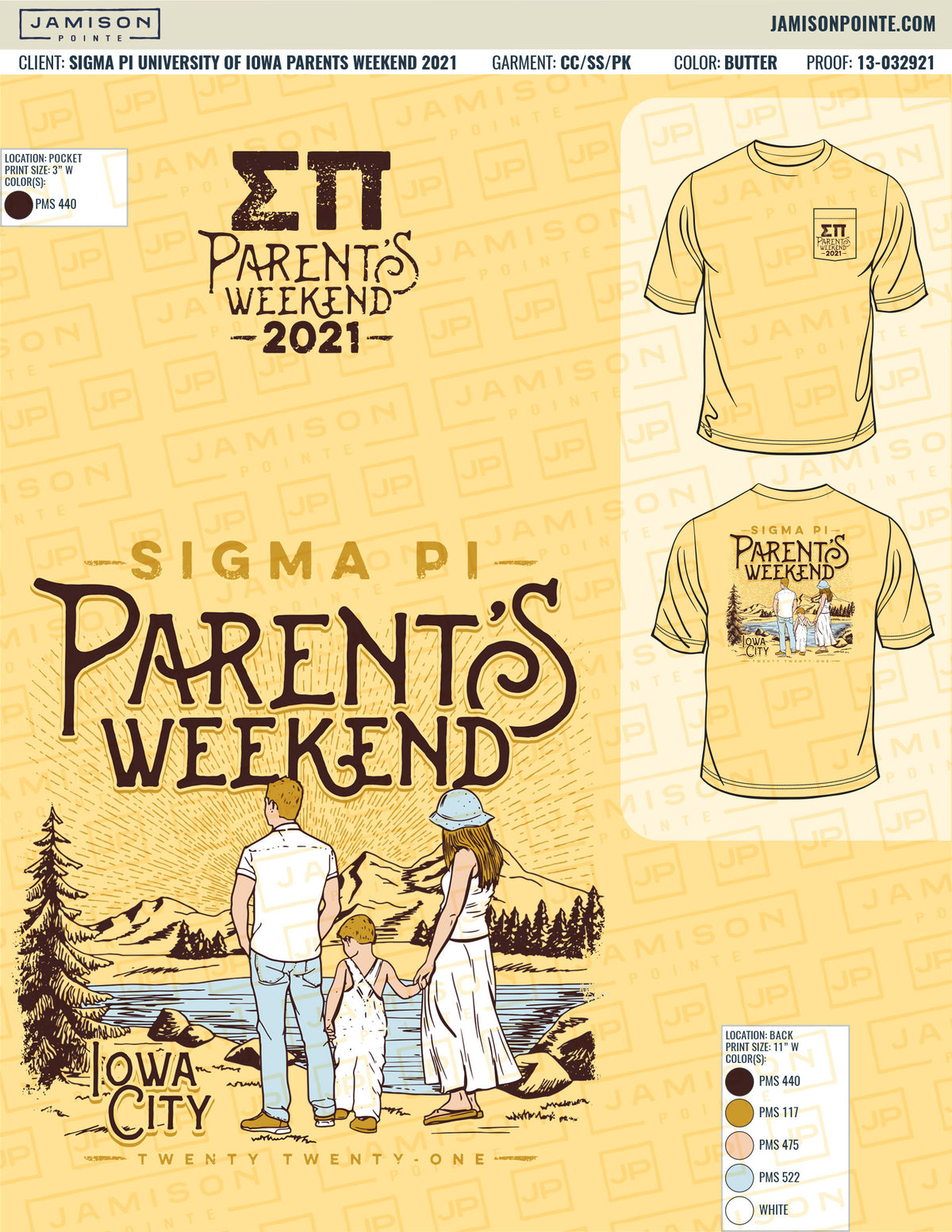 Sigma Pi University of Iowa Parents Weekend T-Shirt