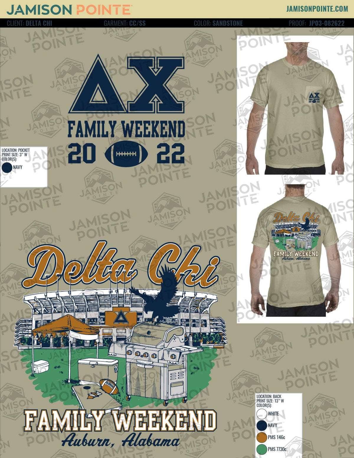 Delta Chi Auburn University Family Weekend T-Shirt