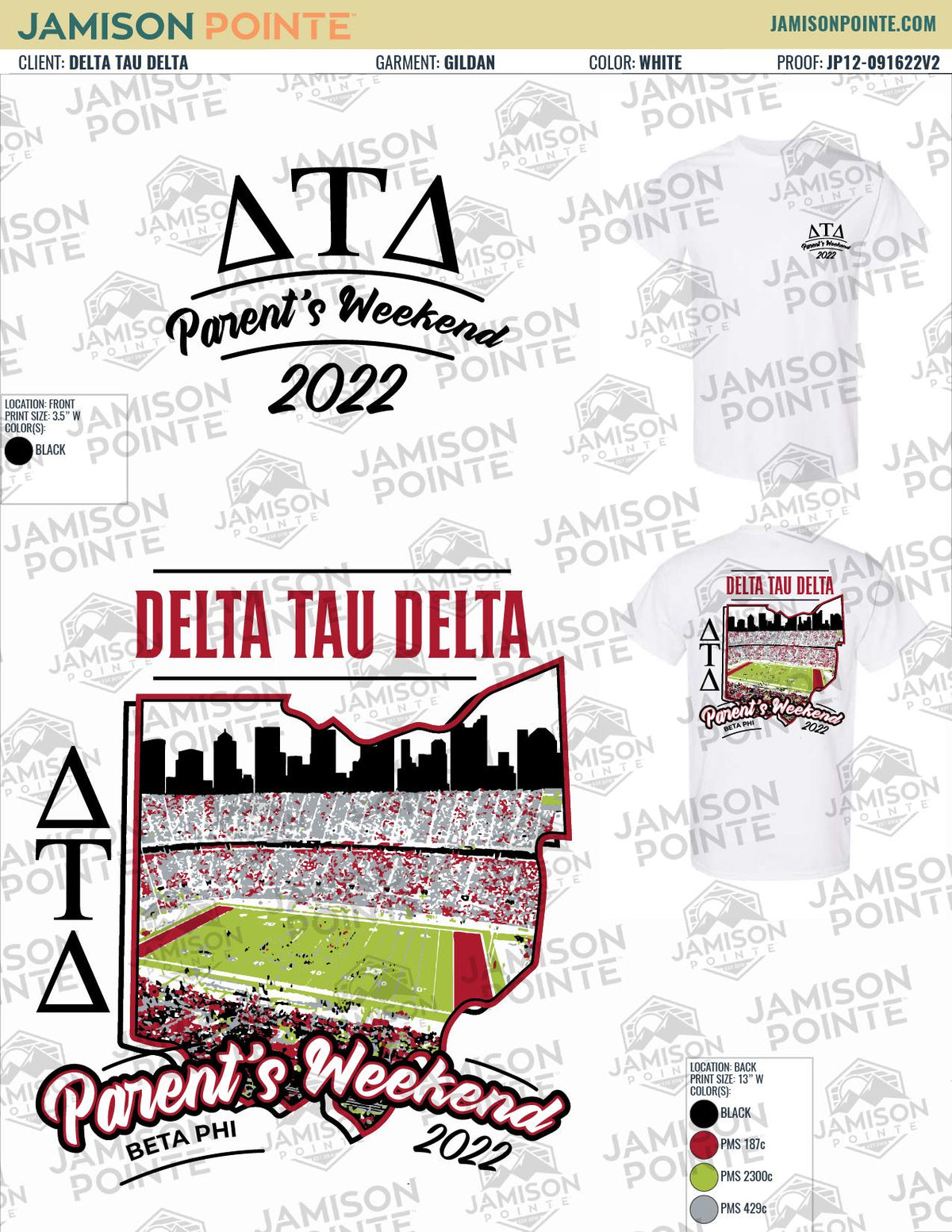 Delta Tau Delta Ohio State Parents Weekend T-Shirt