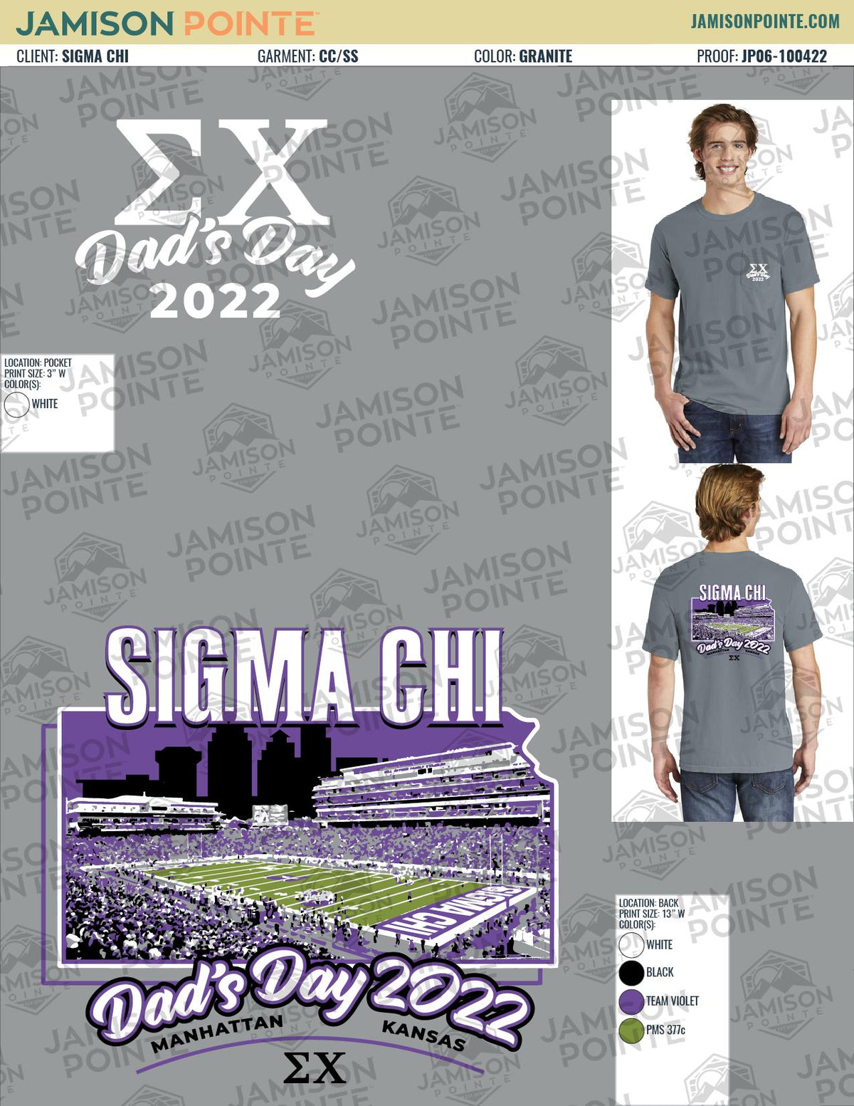 Sigma Chi Kansas State University Dad&#39;s Day T-Shirt