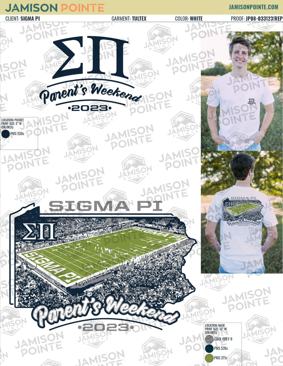 Sigma Pi Penn State University Parents Weekend T-Shirt