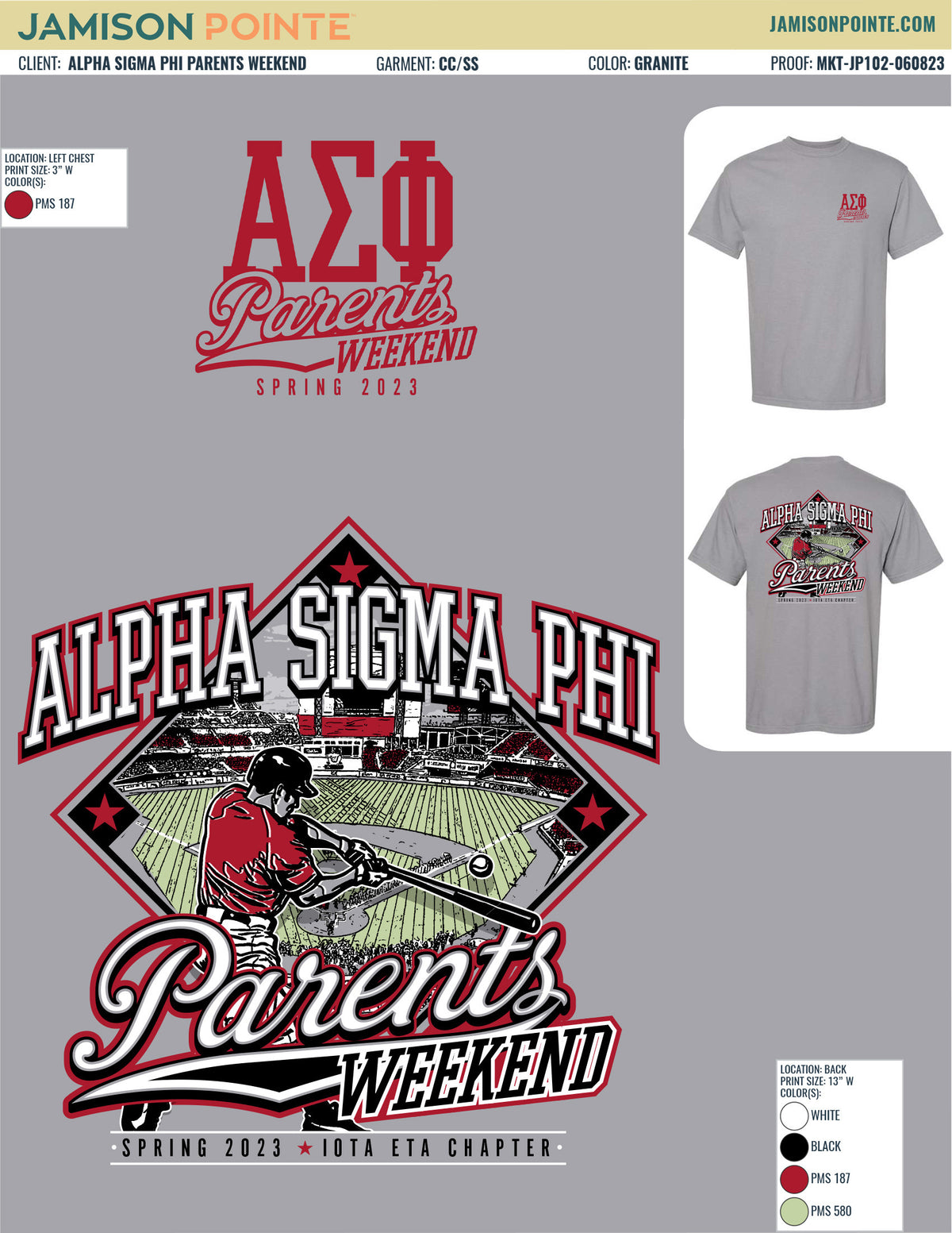 Alpha Sigma Phi Parents Weekend T-shirt T-Shirt
