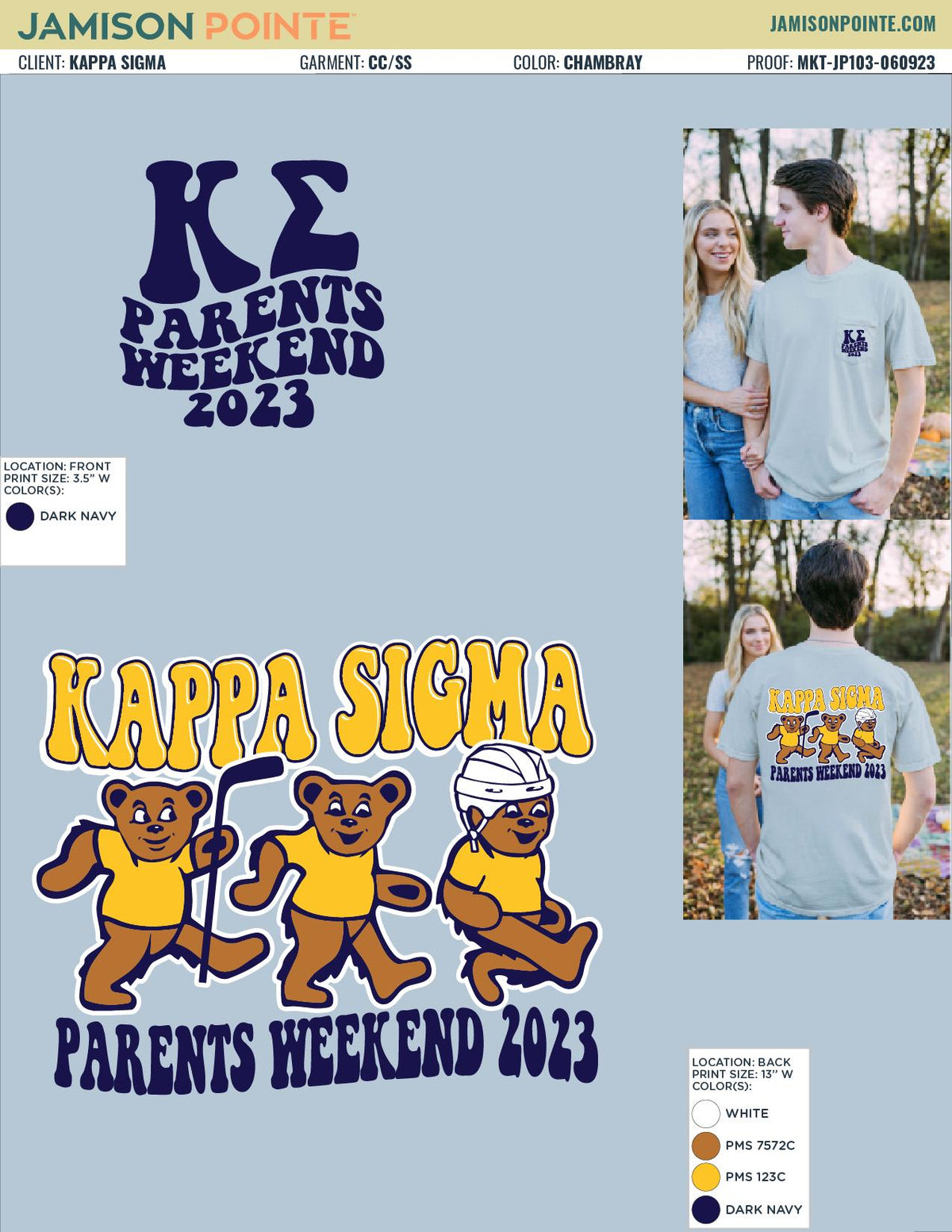 Kappa Sigma Parents Weekend T-shirt T-Shirt