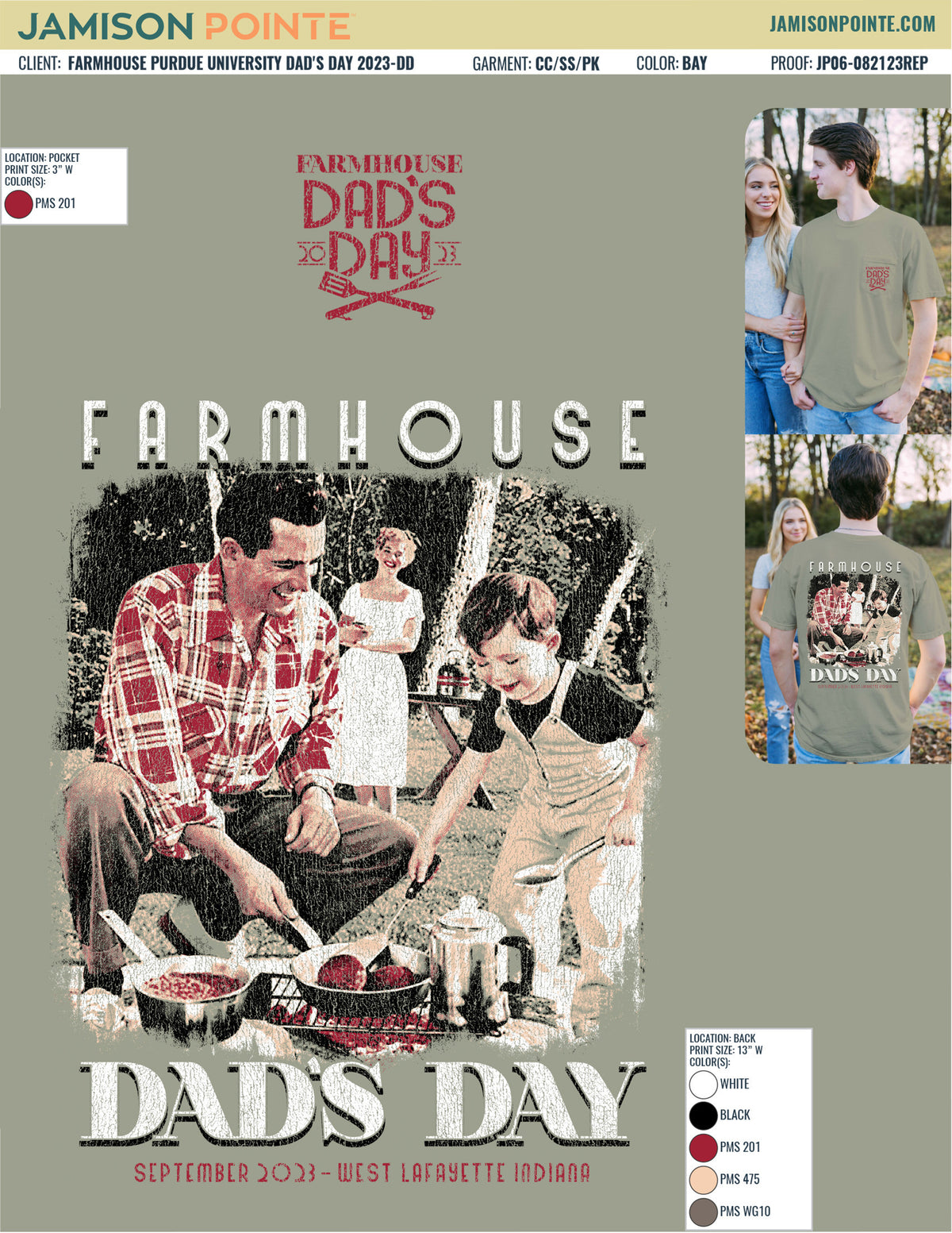 Farmhouse Purdue University Dad&#39;s Day T-Shirt