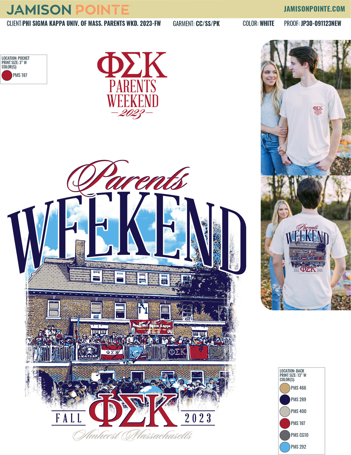 Phi Sigma Kappa University of Massachusetts Parents Weekend T-Shirt
