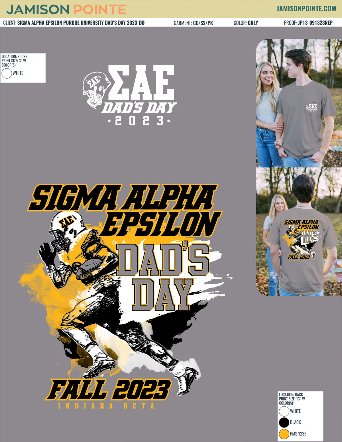 Sigma Alpha Epsilon Purdue University Dad&#39;s Day T-Shirt