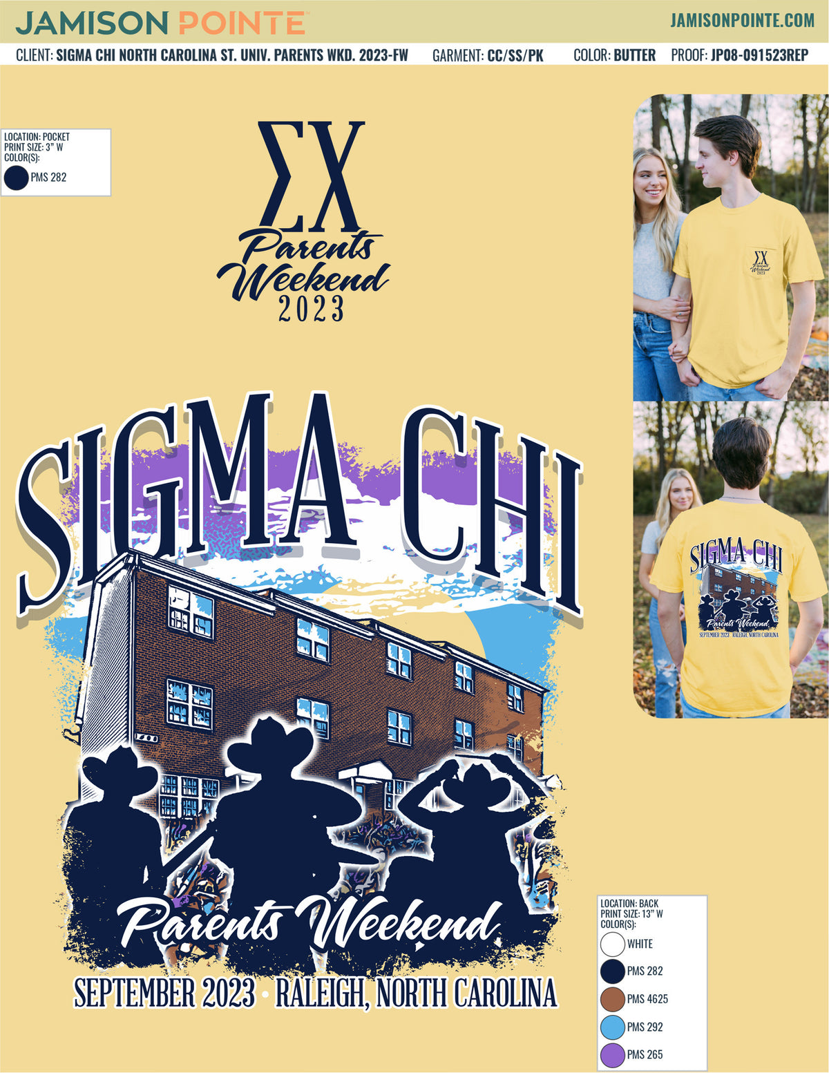 Sigma Chi North Carolina State University Parents Weekend T-Shirt