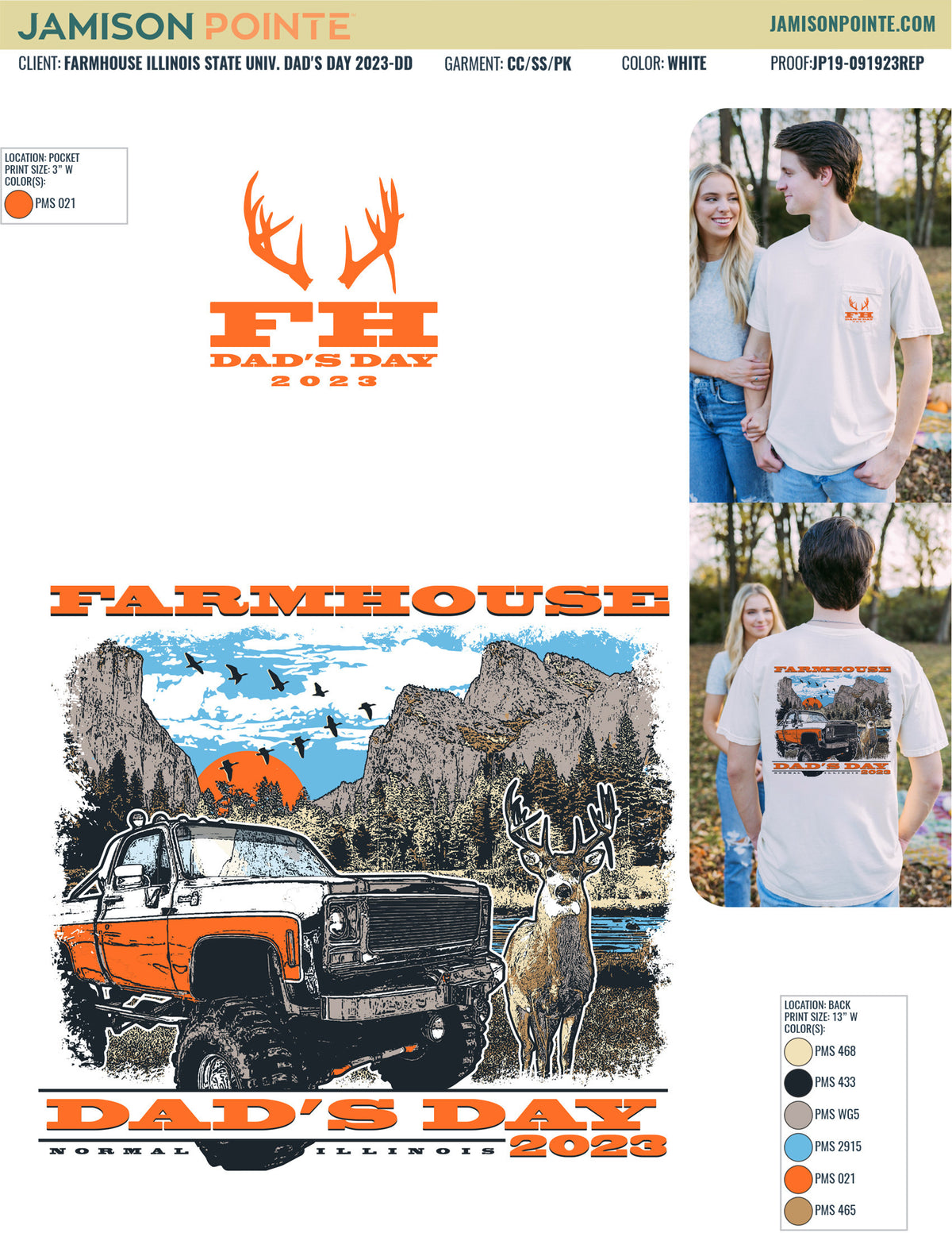 FarmHouse Illinois State University Dad&#39;s Day T-Shirt