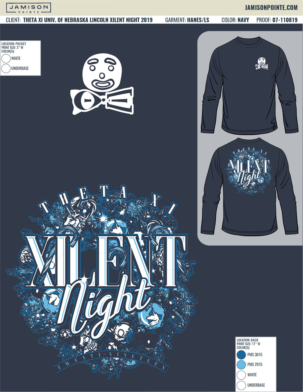 Theta Xi University of Nebraska Lincoln Xilent Night T-Shirt