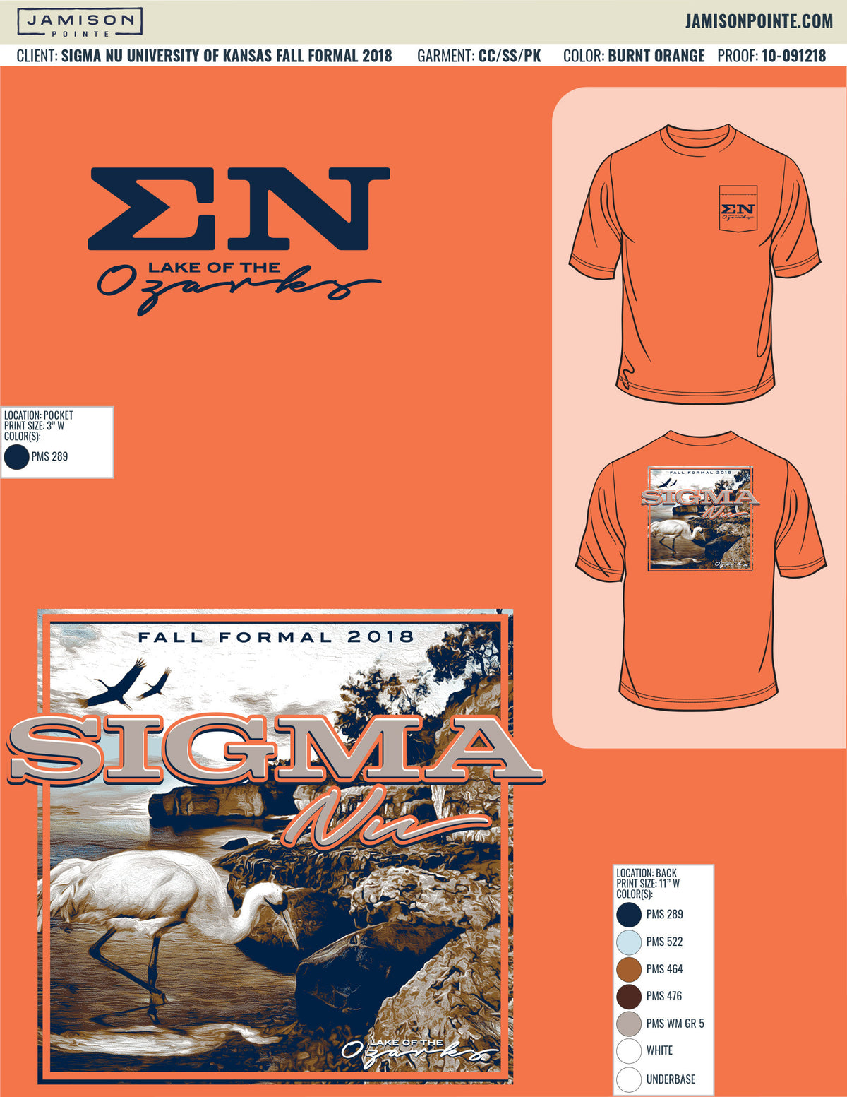 Sigma Nu University of Kansas Fall Formal T-Shirt