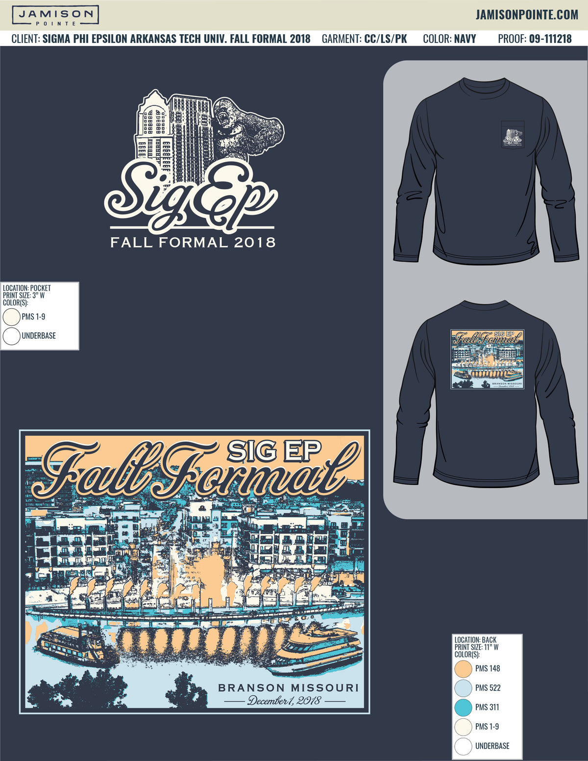 Sigma Phi Epsilon Arkansas Tech University Fall Formal T-Shirt