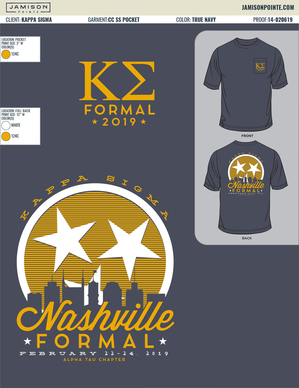 Kappa Sigma Georgia Tech Nashville Formal T-Shirt