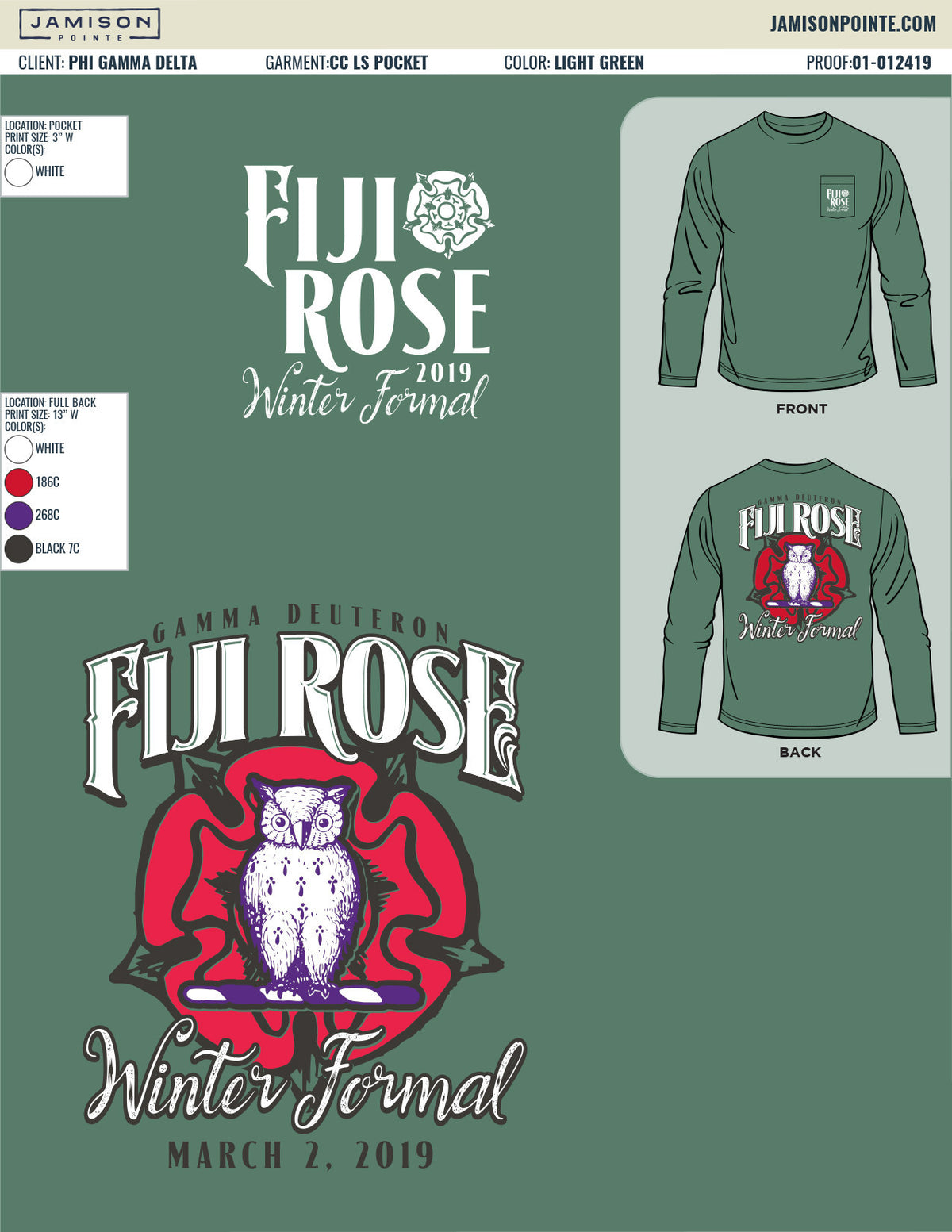 Phi Gamma Delta Knox College Spring Formal T-Shirt