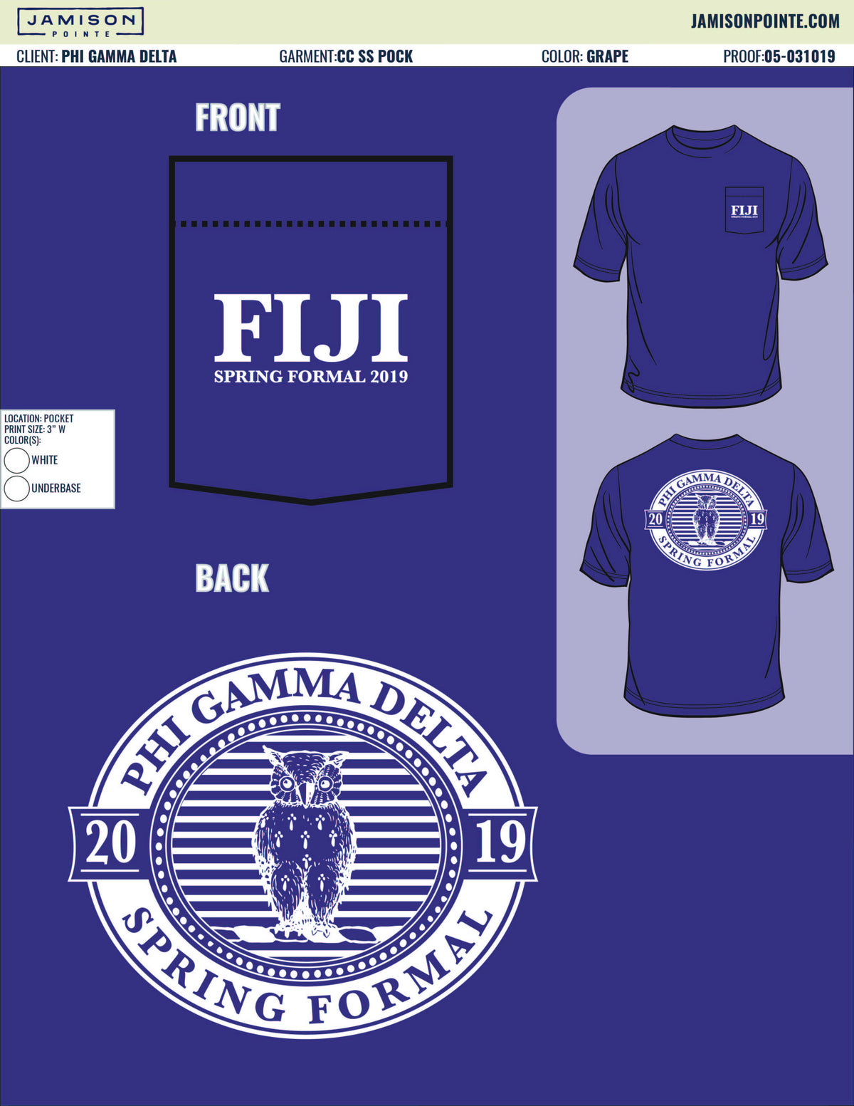Phi Gamma Delta Western Kentucky University Spring Formal T-Shirt