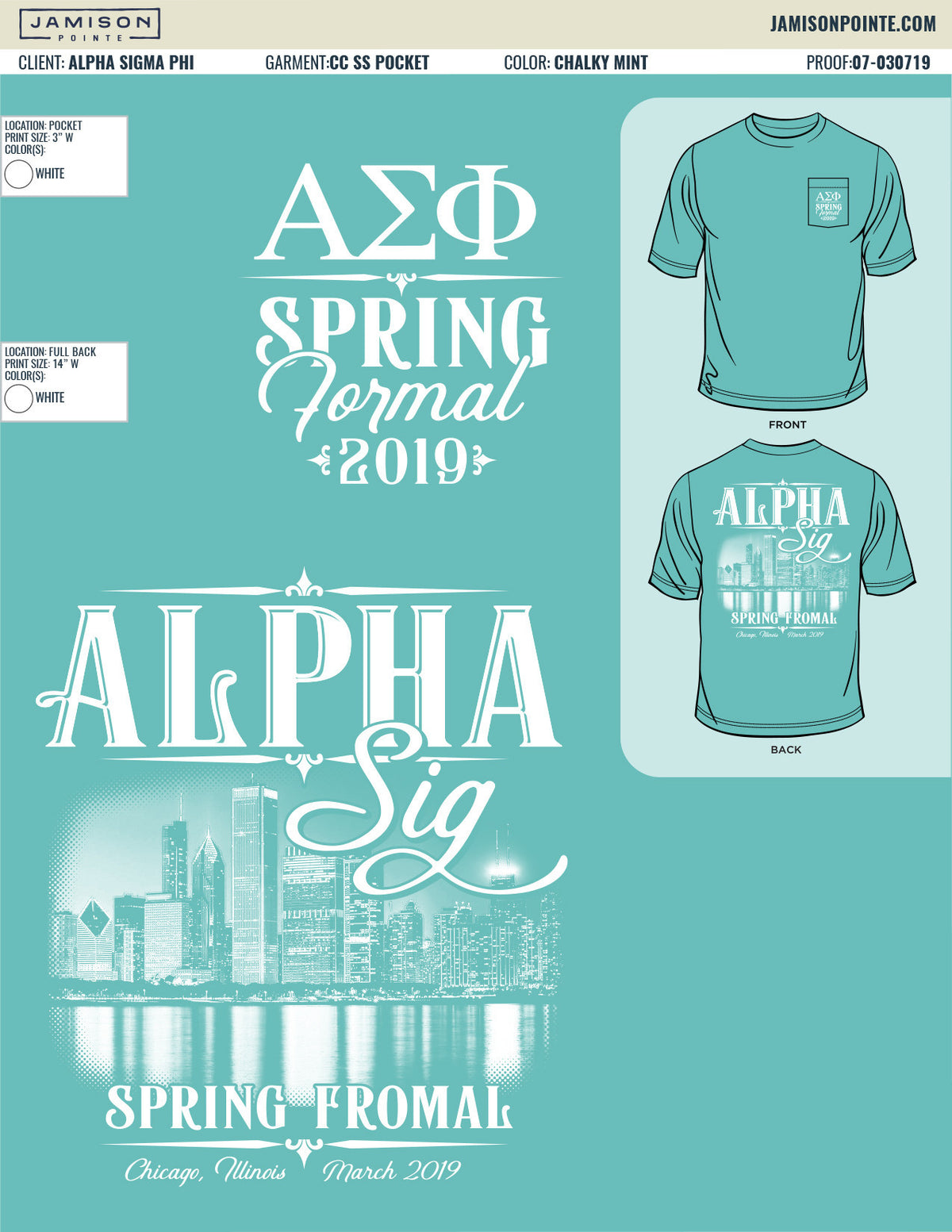 Alpha Sigma Phi Purdue University Spring Formal T-Shirt