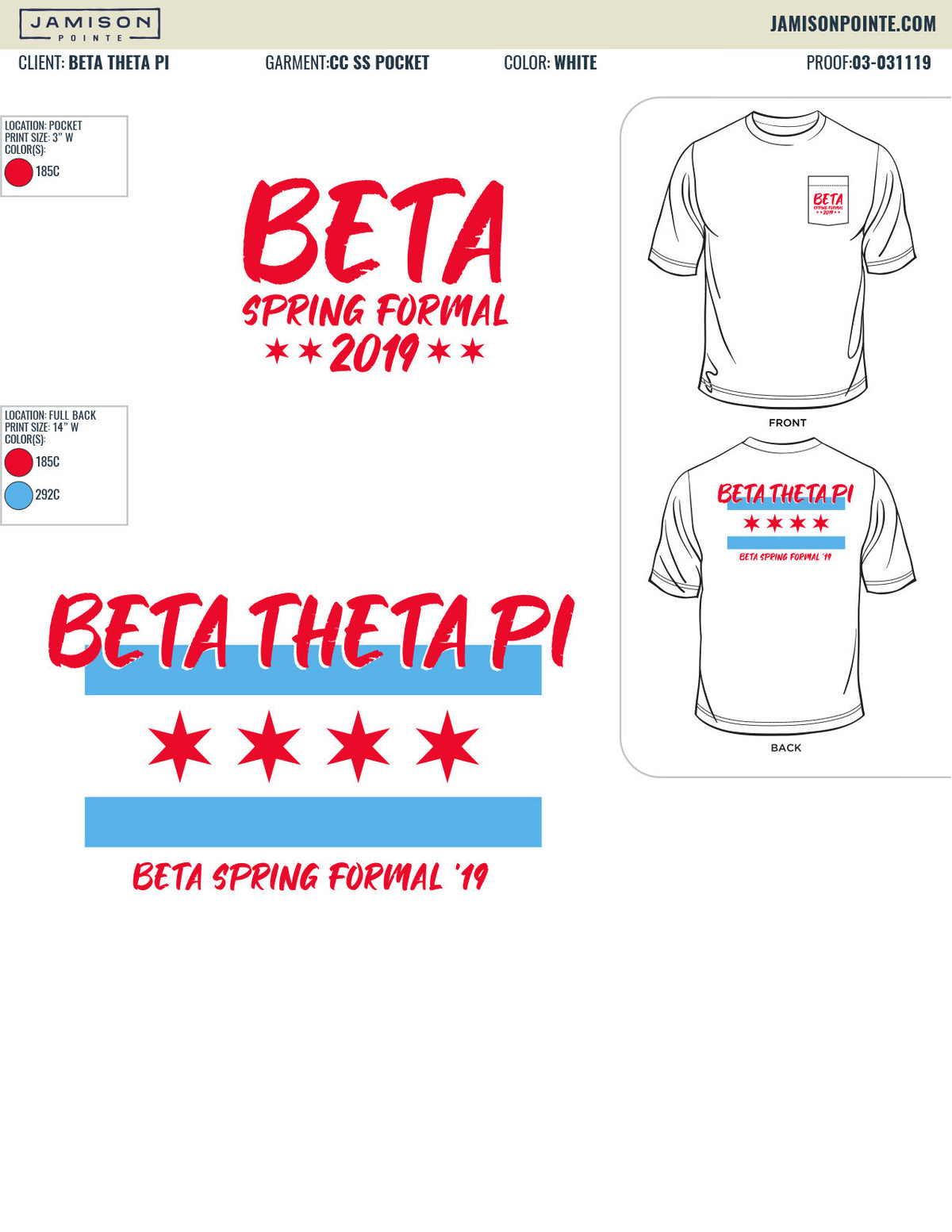Beta Theta Pi Michigan State University Spring Formal T-Shirt