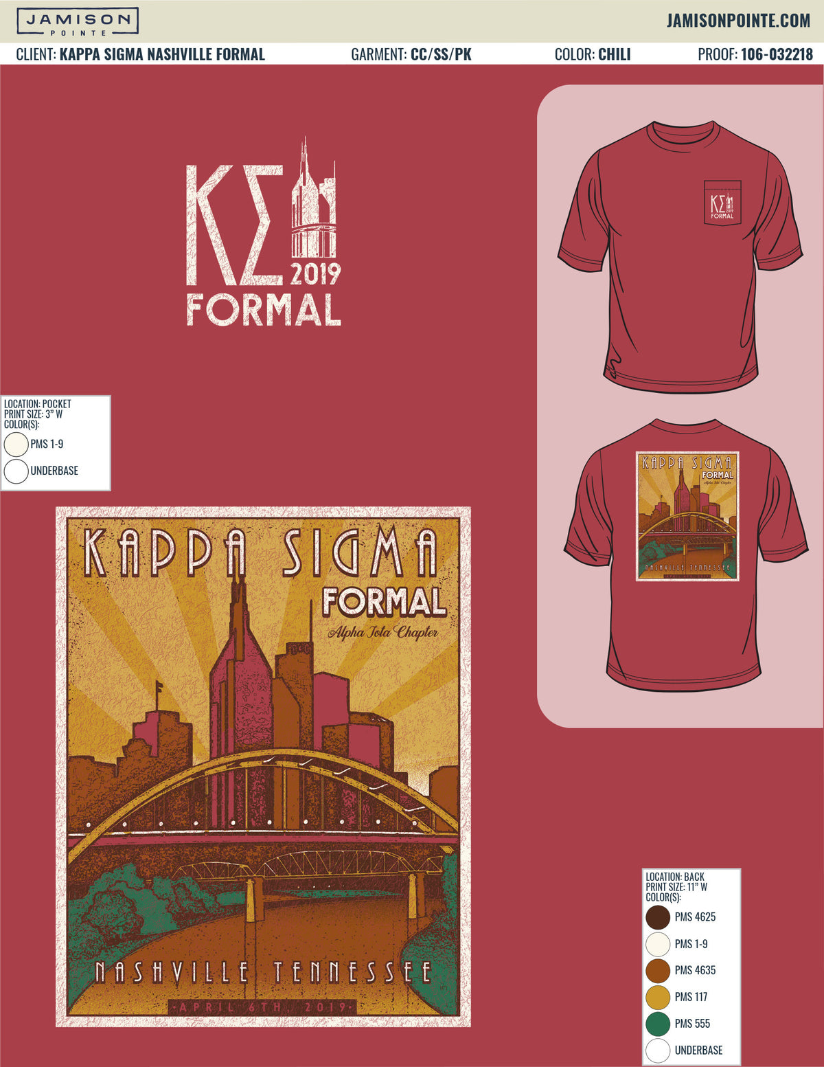 Kappa Sigma Nashville Formal T-Shirt