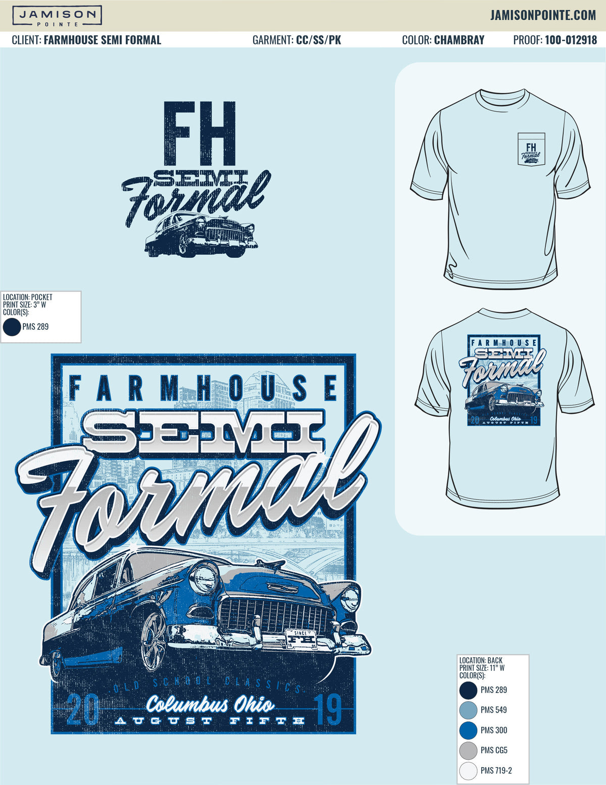 Farmhouse Semi Formal Vintage Car T-Shirt