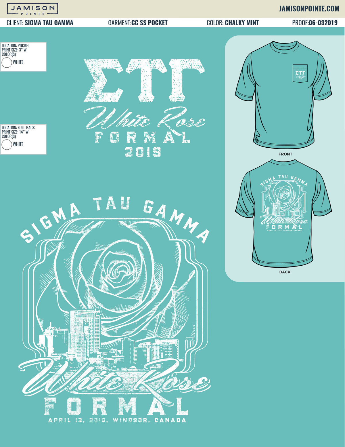 Sigma Tau Gamma Michigan State University Spring Formal T-Shirt