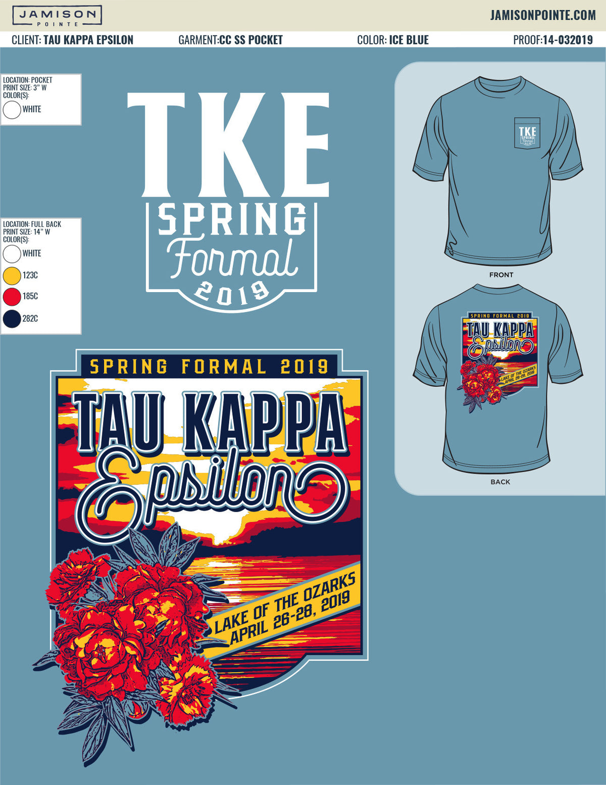 Tau Kappa Epsilon Missouri State University Spring Formal T-Shirt