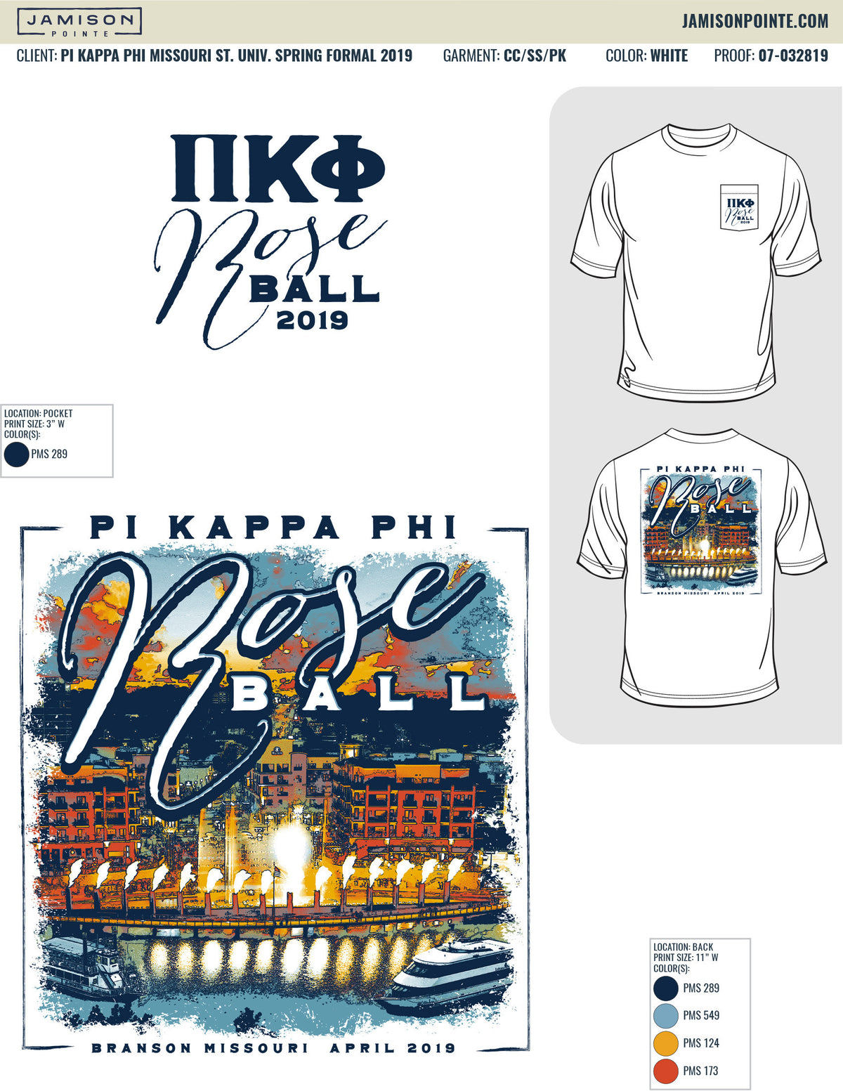 Pi Kappa Phi Missouri State University Spring Formal T-Shirt