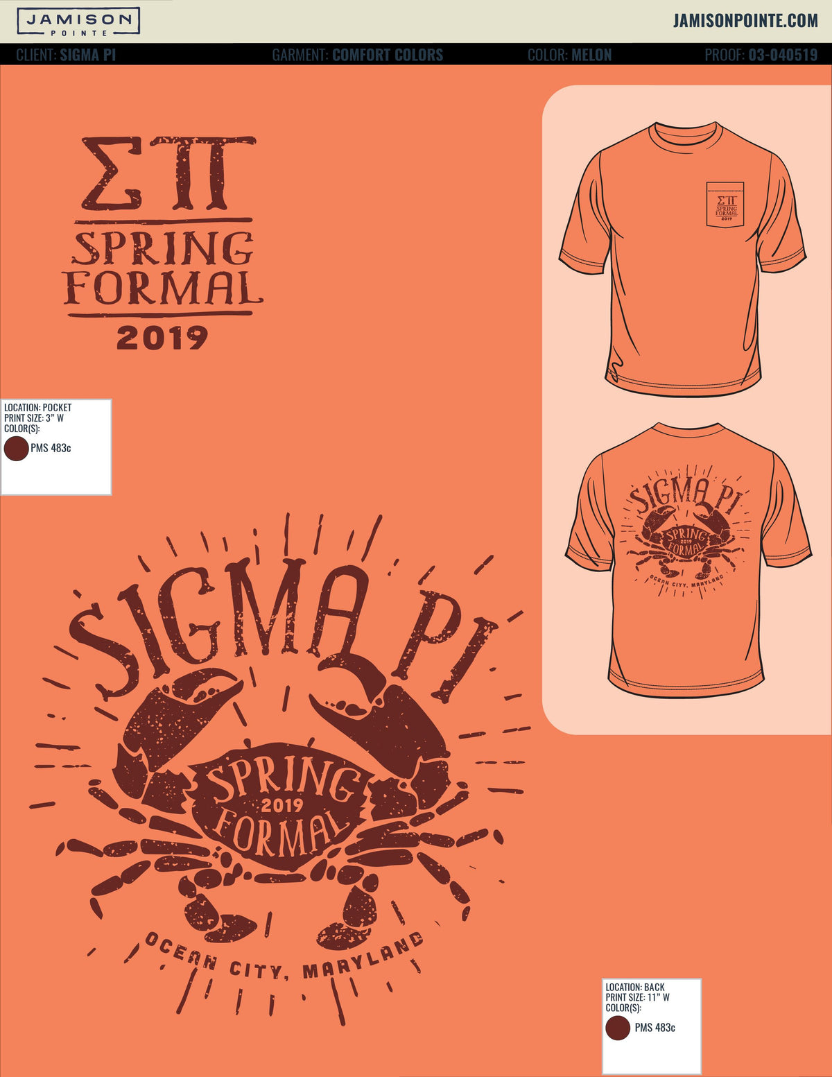 Sigma Pi Ursinus College Spring Formal T-Shirt