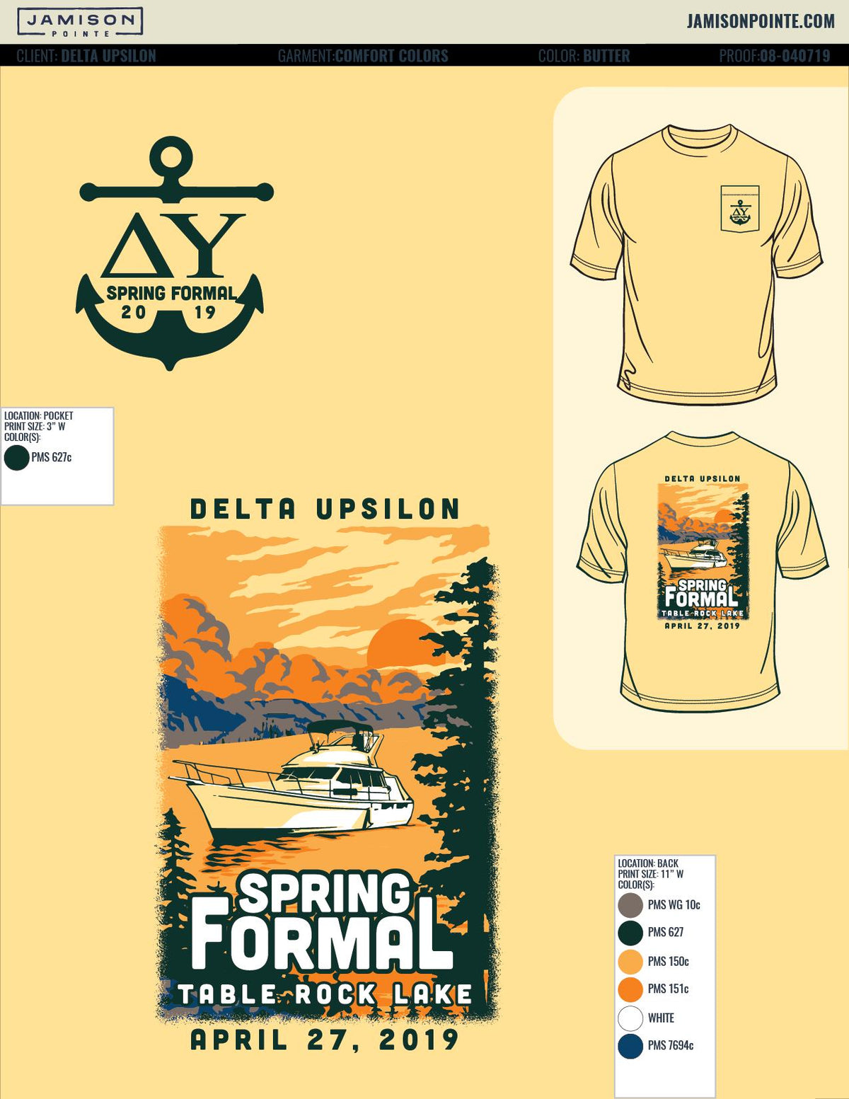 Delta Upsilon Kansas State University Spring Formal T-Shirt