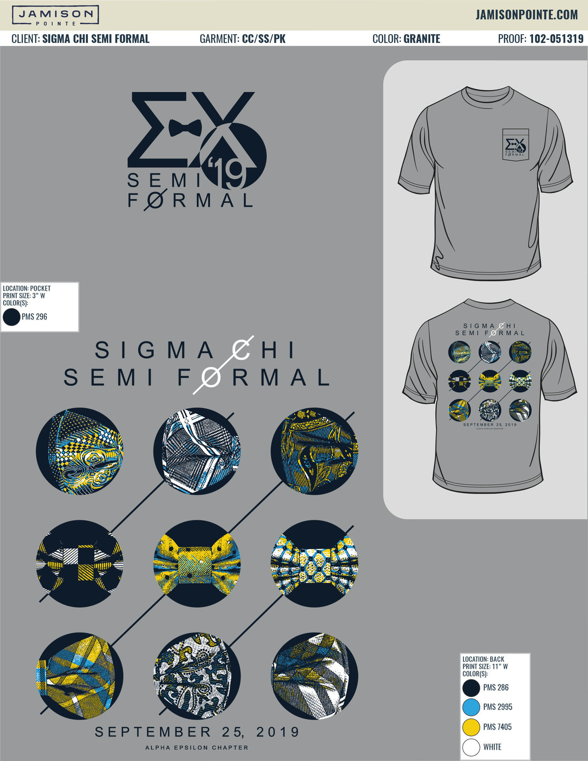 Sigma Chi Semi Formal T-Shirt