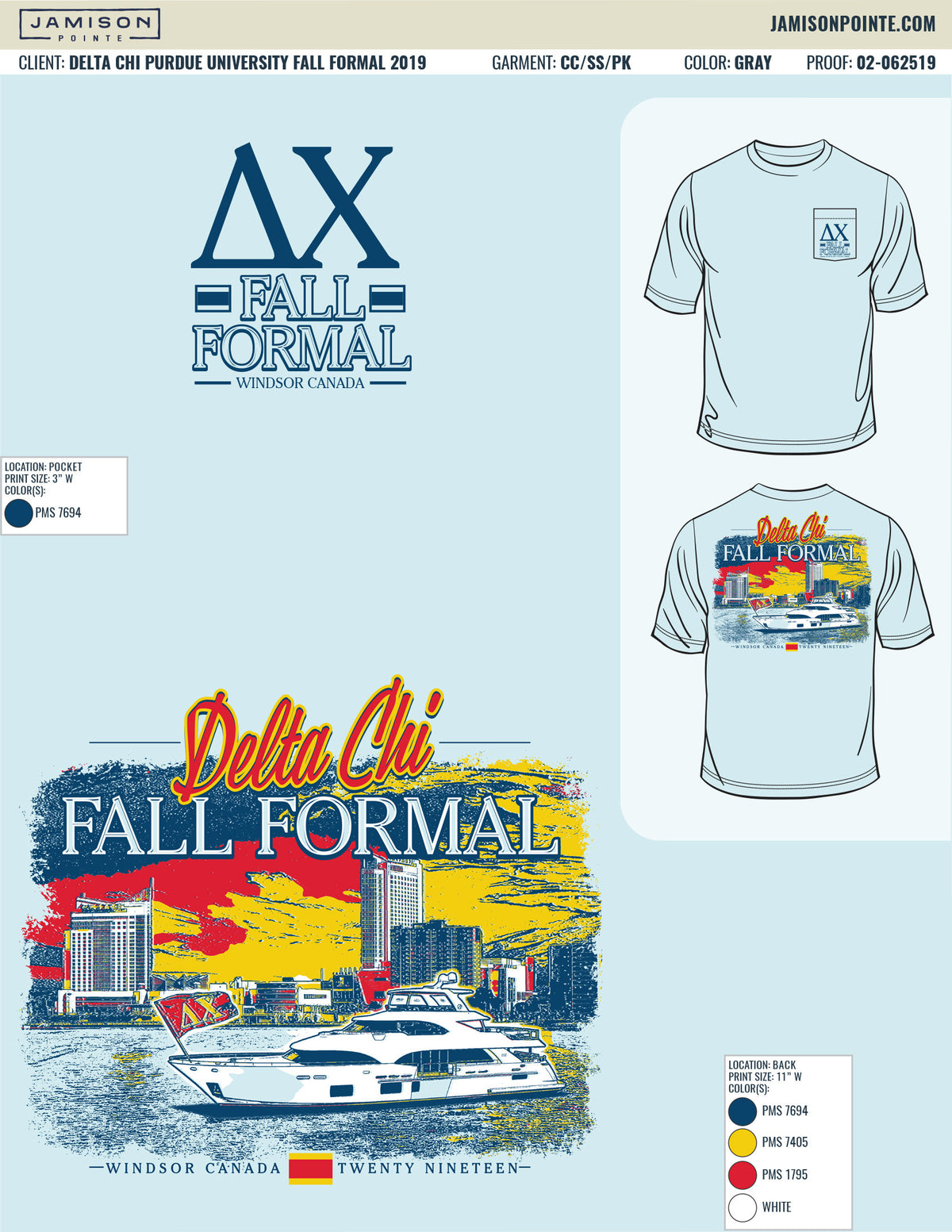 Delta Chi Purdue University Fall Formal T-Shirt