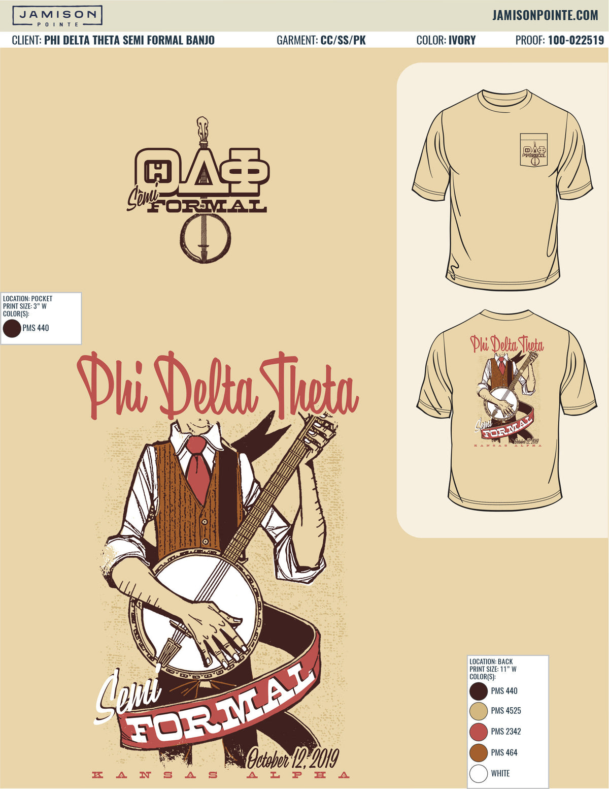 Phi Delta Theta Semi Formal T-Shirt