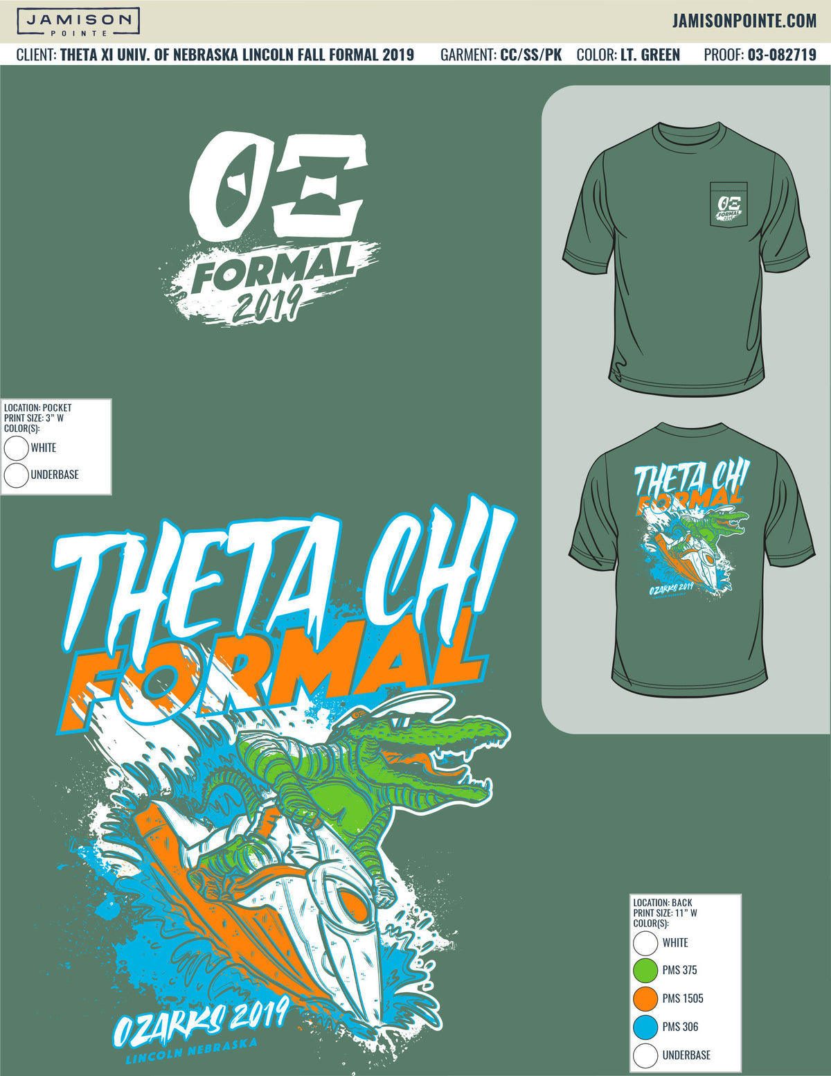 Theta Xi University of Nebraska Lincoln Fall Formal T-Shirt