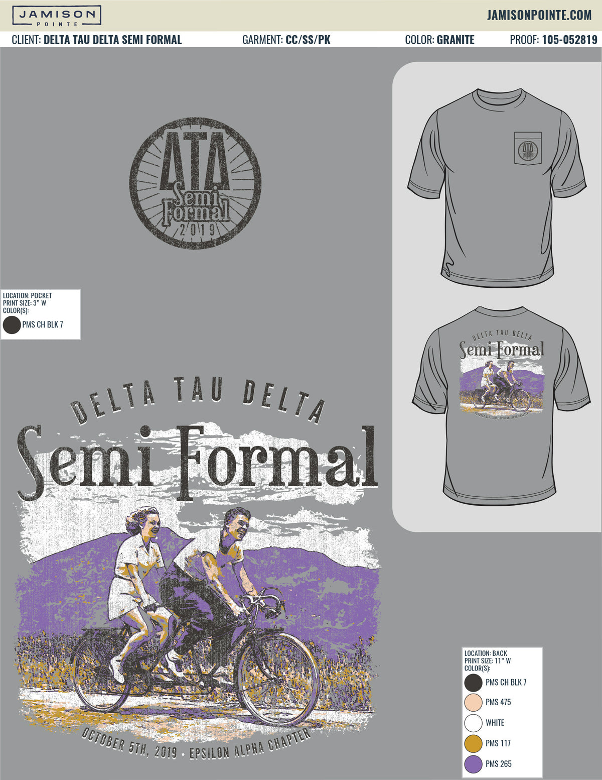 Delta Tau Delta Semi Formal T-Shirt