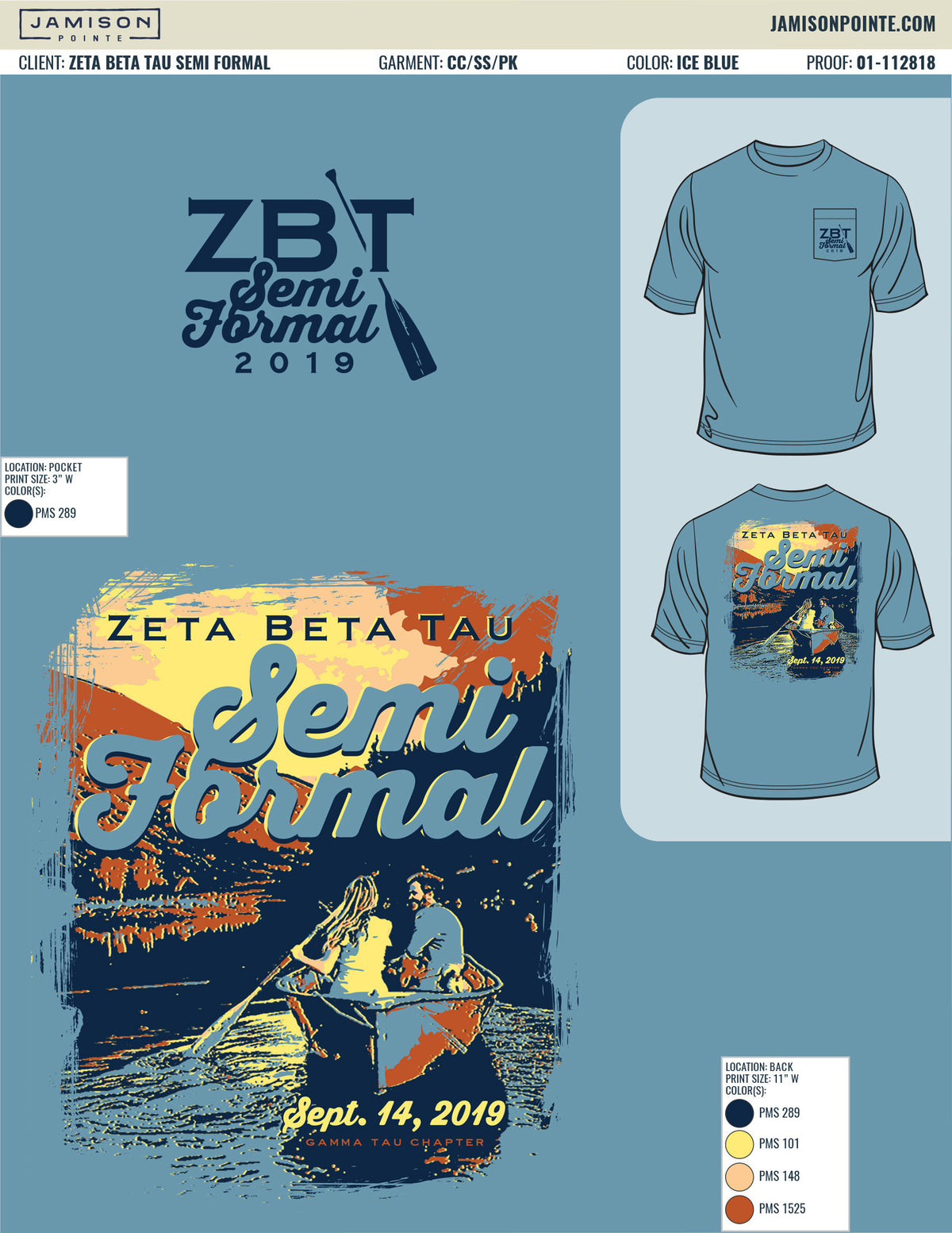 Zeta Beta Tau Semi Formal T-Shirt