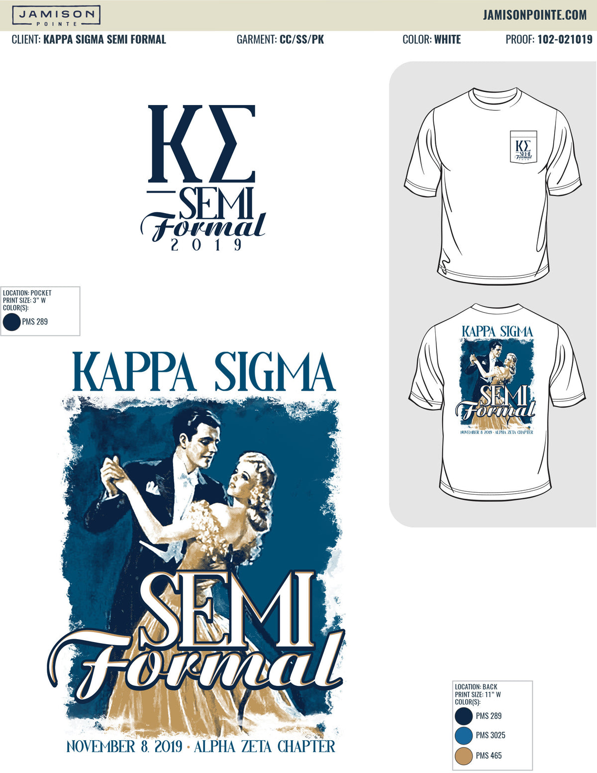 Kappa Sigma Semi Formal T-Shirt