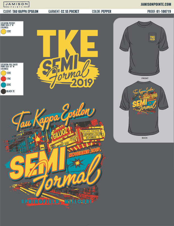 Tau Kappa Epsilon Missouri State University Semi Formal T-Shirt