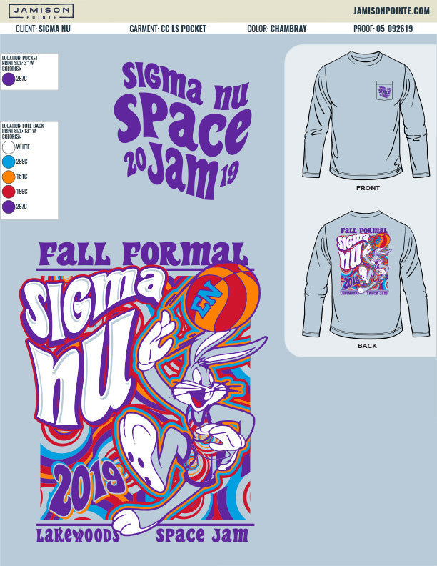 Sigma Nu University of Minnesota Fall Formal T-Shirt