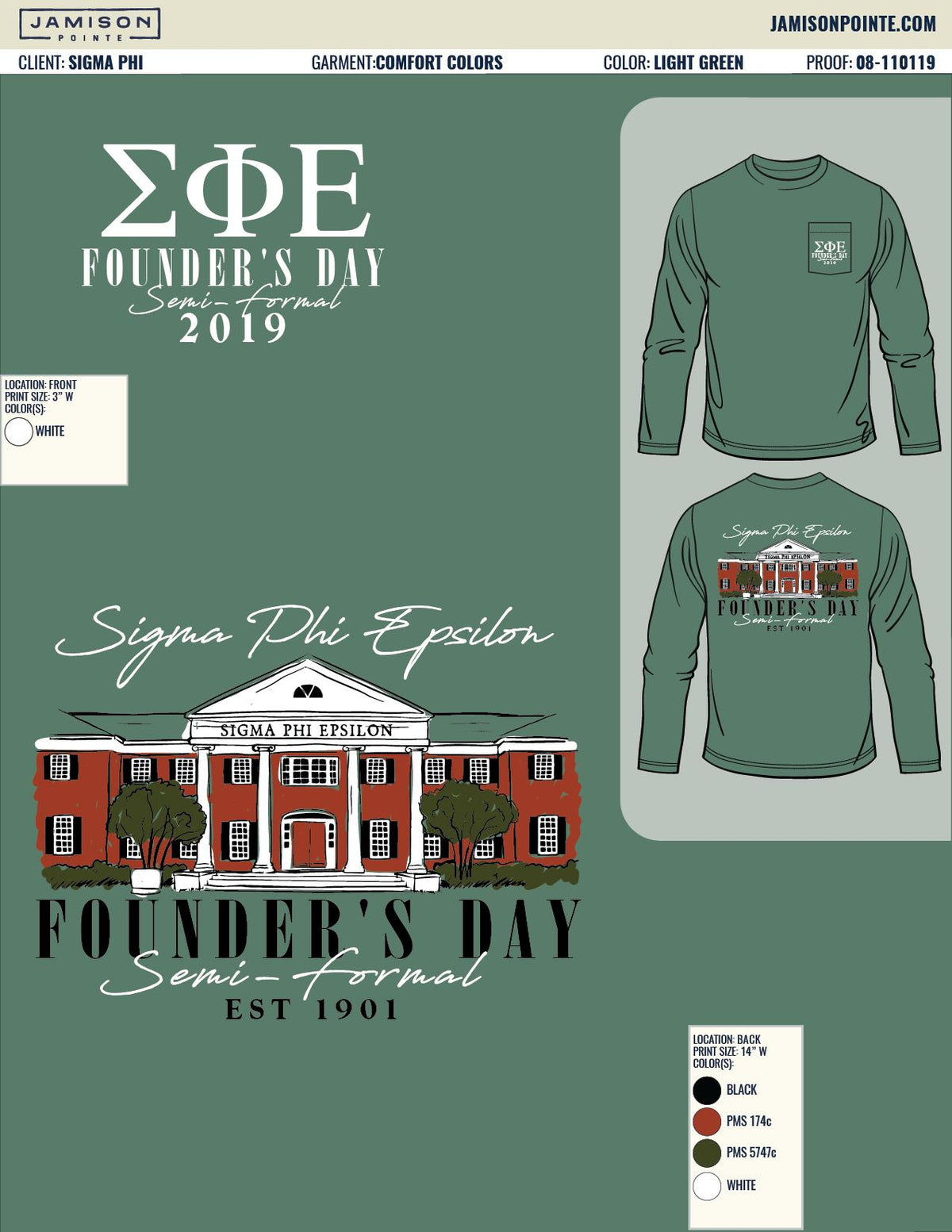 Sigma Phi Epsilon Mississippi State University Semi-Formal T-Shirt