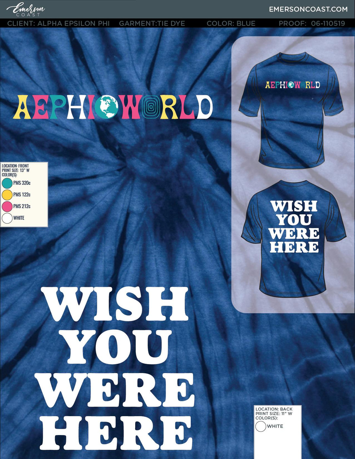 Alpha Epsilon Phi University of Pittsburgh Spring Formal T-Shirt