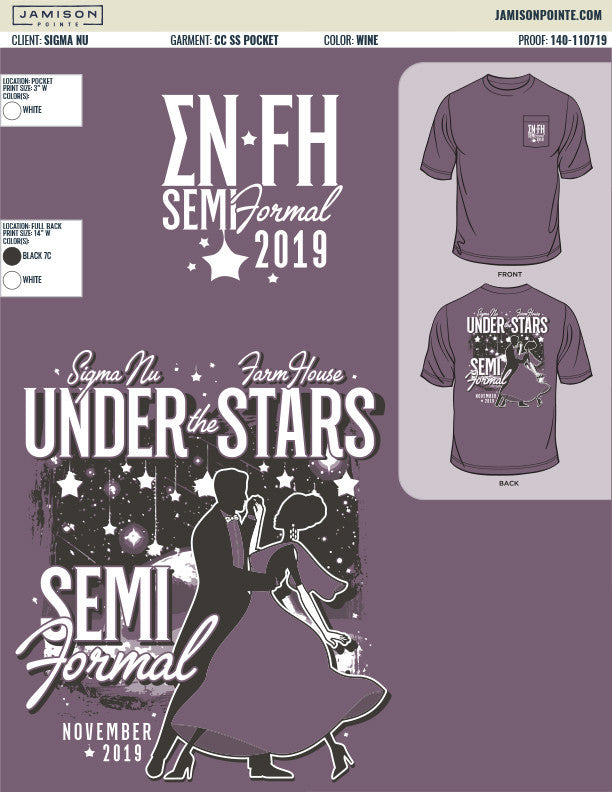 Sigma Nu Mississippi State University Semi Formal T-Shirt