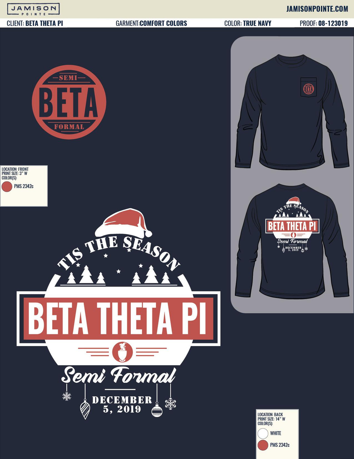 Beta Theta Pi University of Florida Semi Formal T-Shirt