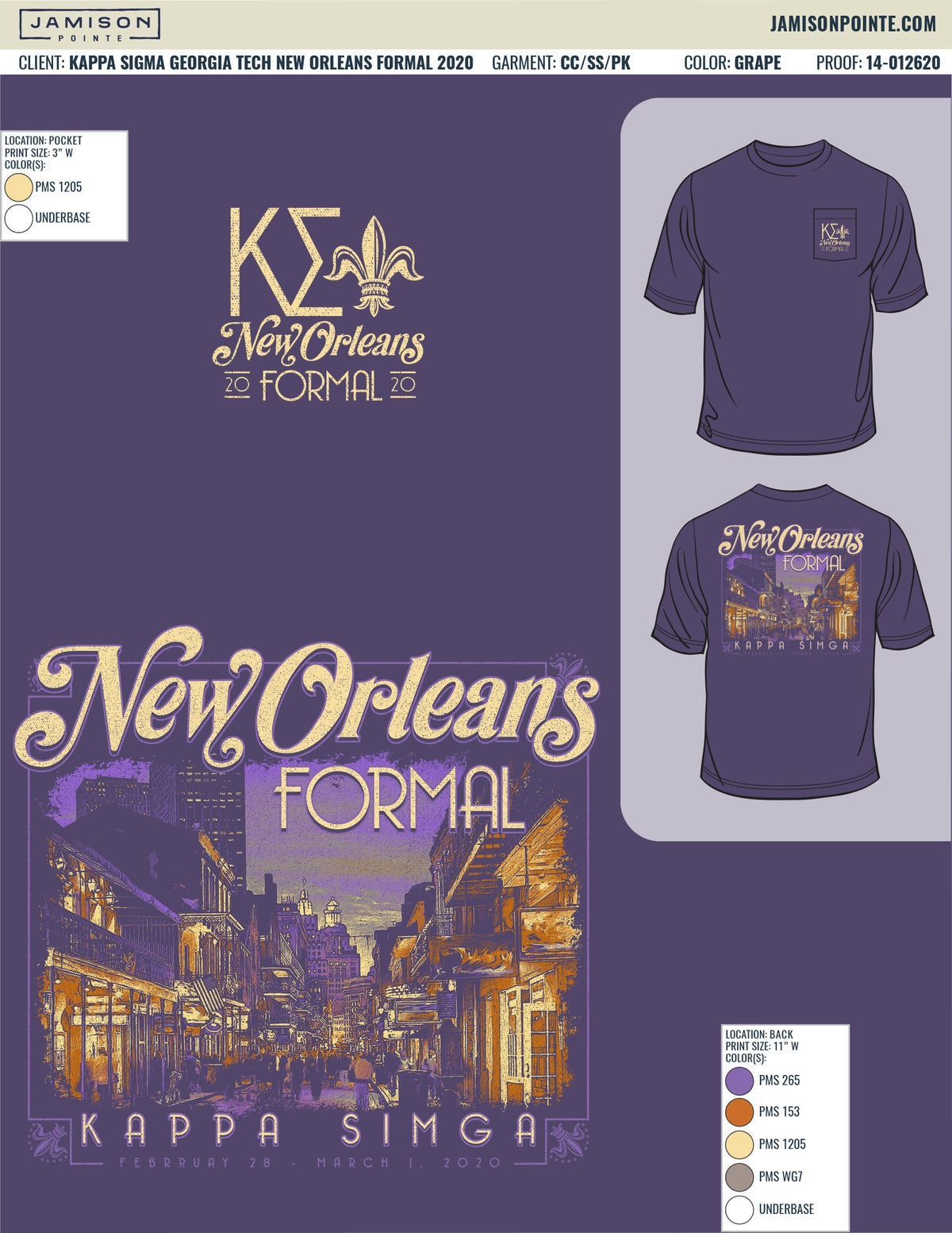 Kappa Sigma Georgia Tech Orleans Formal T-Shirt