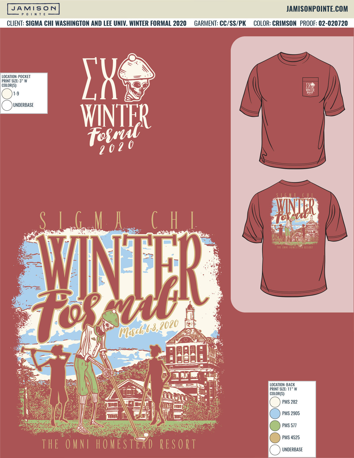 Sigma Chi Washington and Lee University Winter Formal T-Shirt