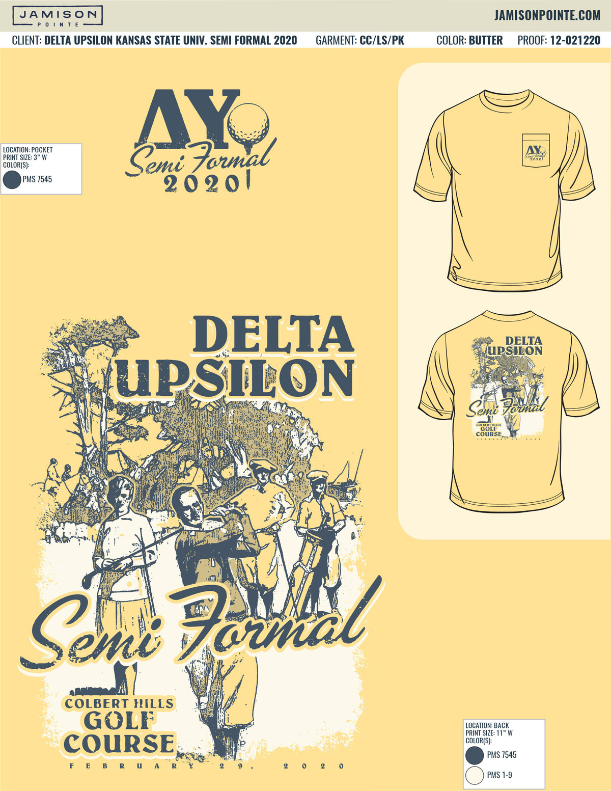 Delta Upsilon Kansas State University Semi Formal T-Shirt