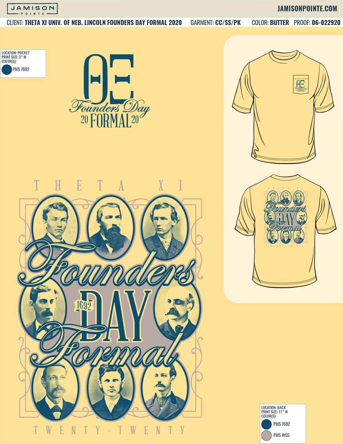 Theta Xi University of Nebraska Lincoln Founders Day Formal T-Shirt