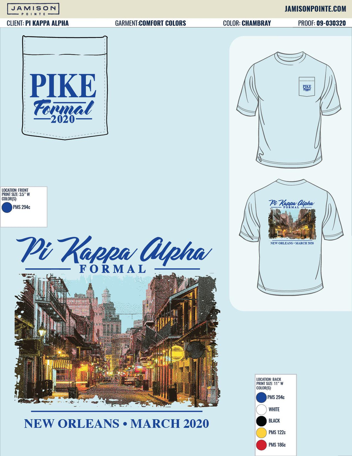 Pi Kappa Alpha Georgia Tech Spring Formal T-Shirt