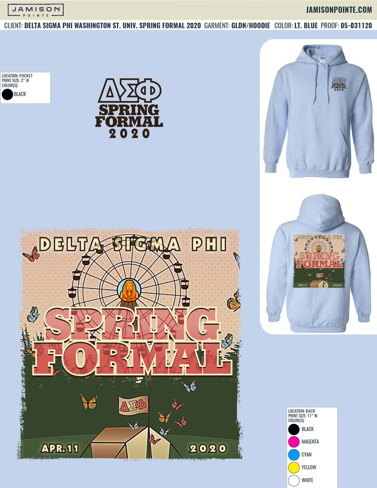 Delta Sigma Phi Washington State University Spring Formal T-Shirt