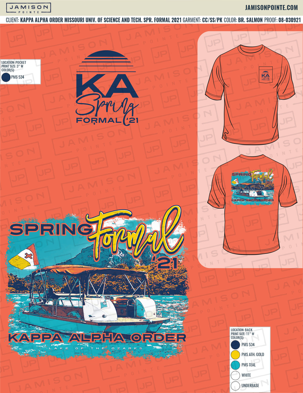 Kappa Alpha Order Missouri University of Science and Technology Spring Formal T-Shirt