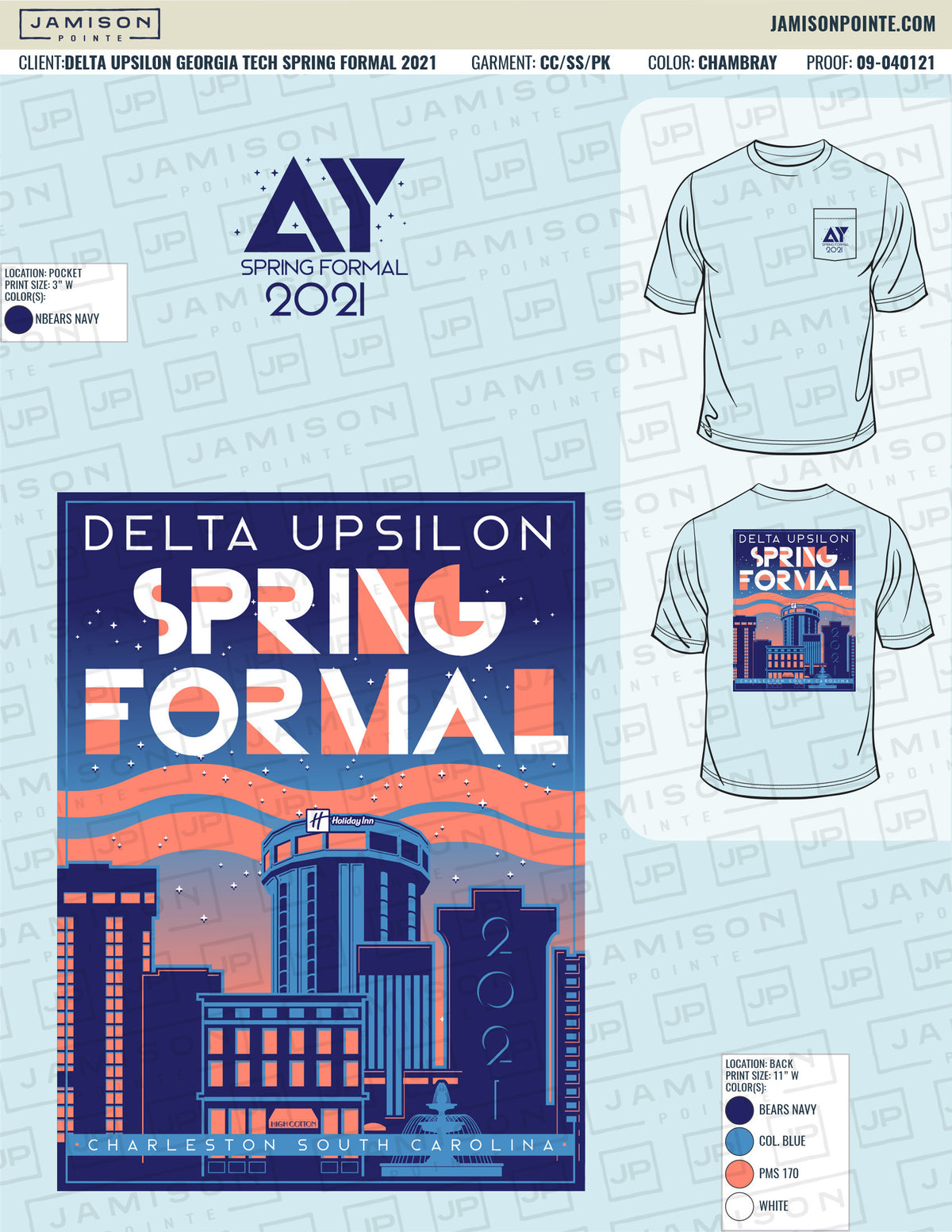 Delta Upsilon Georgia Tech Spring Formal T-Shirt