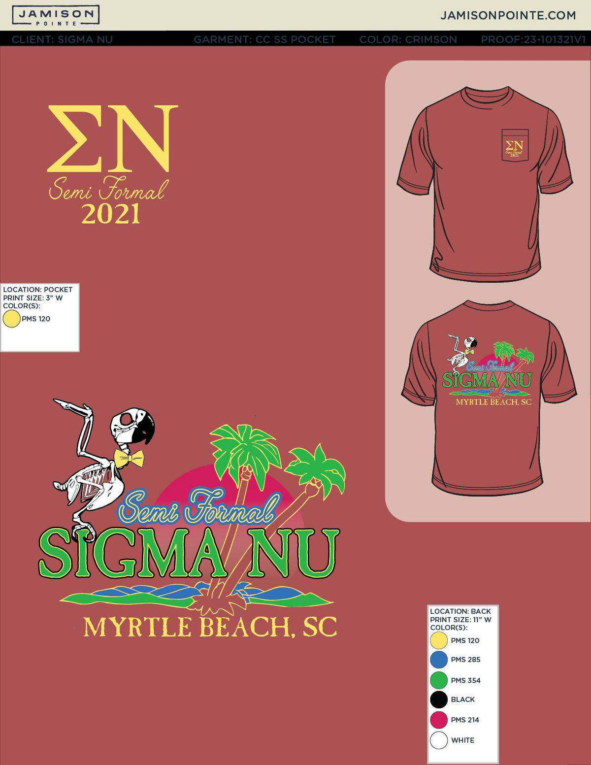 Sigma Nu Appalachian State University Semi-Formal T-Shirt